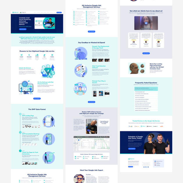 Landing Page Design for HighLead's Google Ads Services