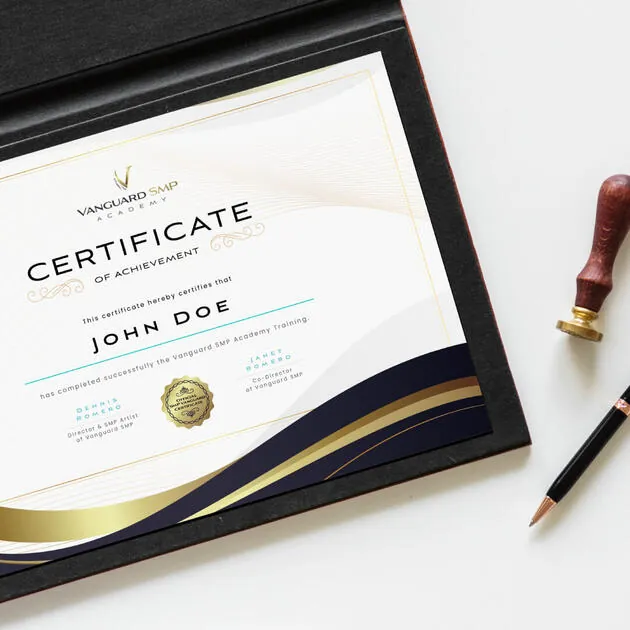 Certificate Design for Academy Training Students