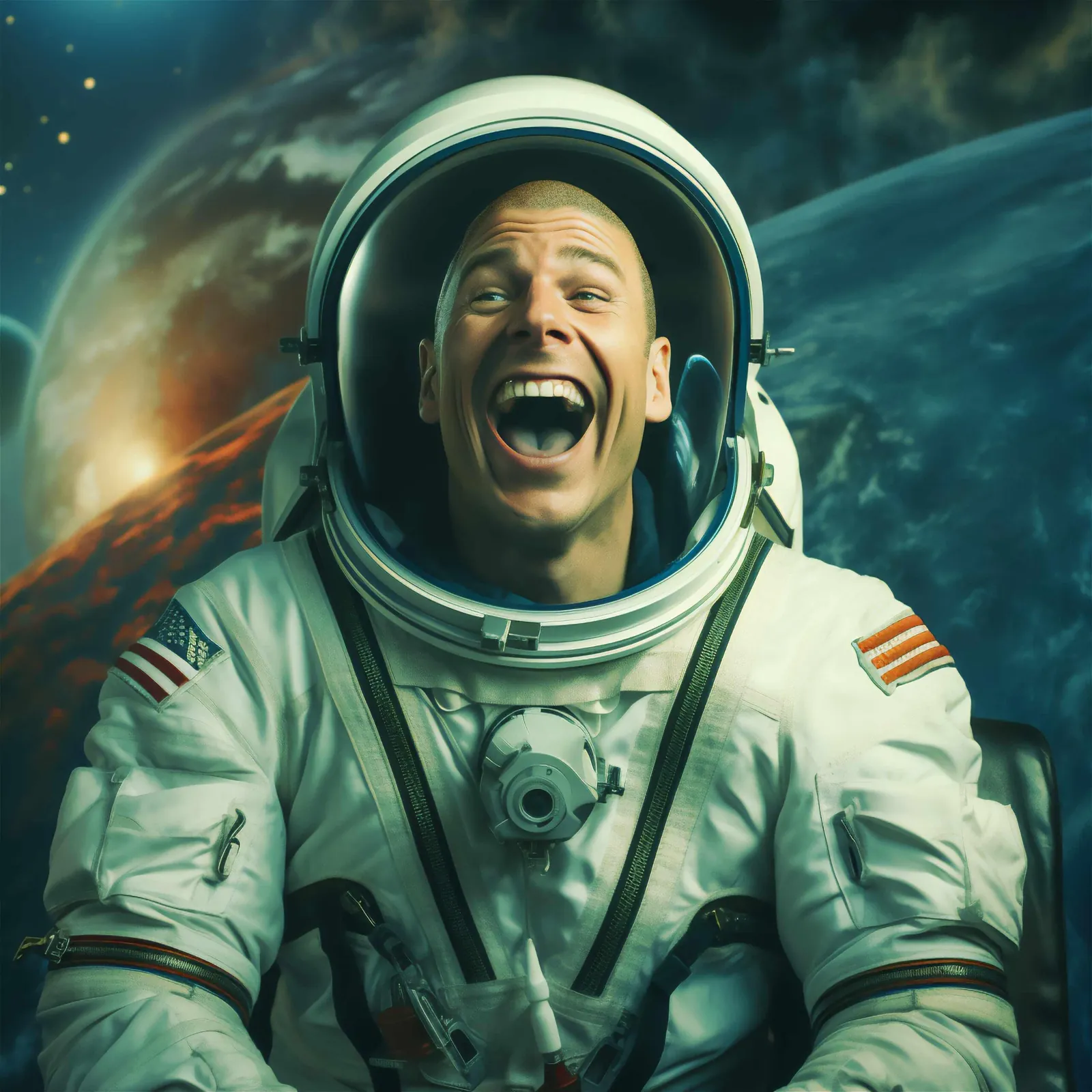 Scalp micropigmentation clinic owner in astronaut suite